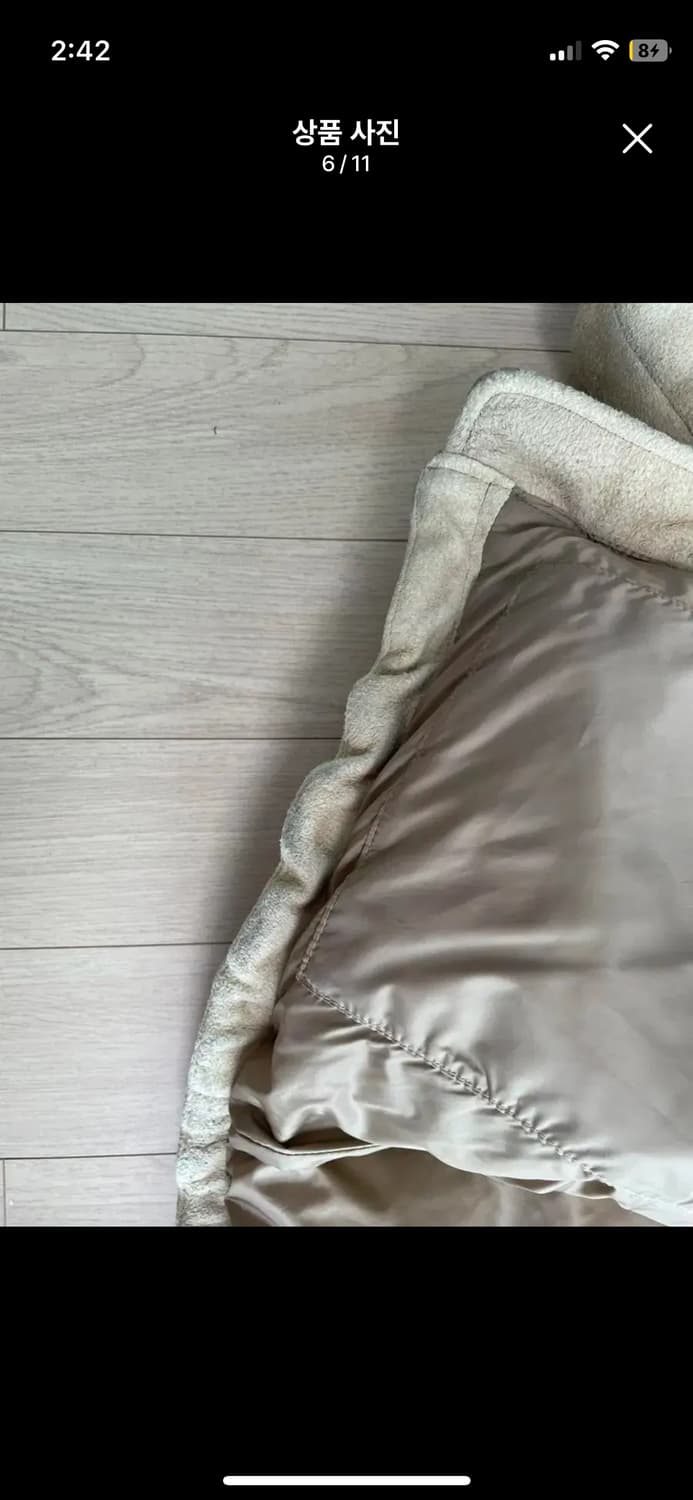 네이버후드 스웨이드 패딩 베이지 L 상품이미지5