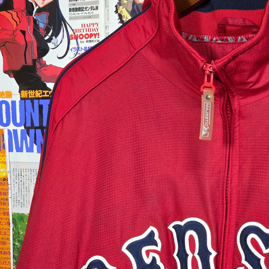 마제스틱 레드삭스 베이스볼 기모 바시티 점퍼 상품이미지3