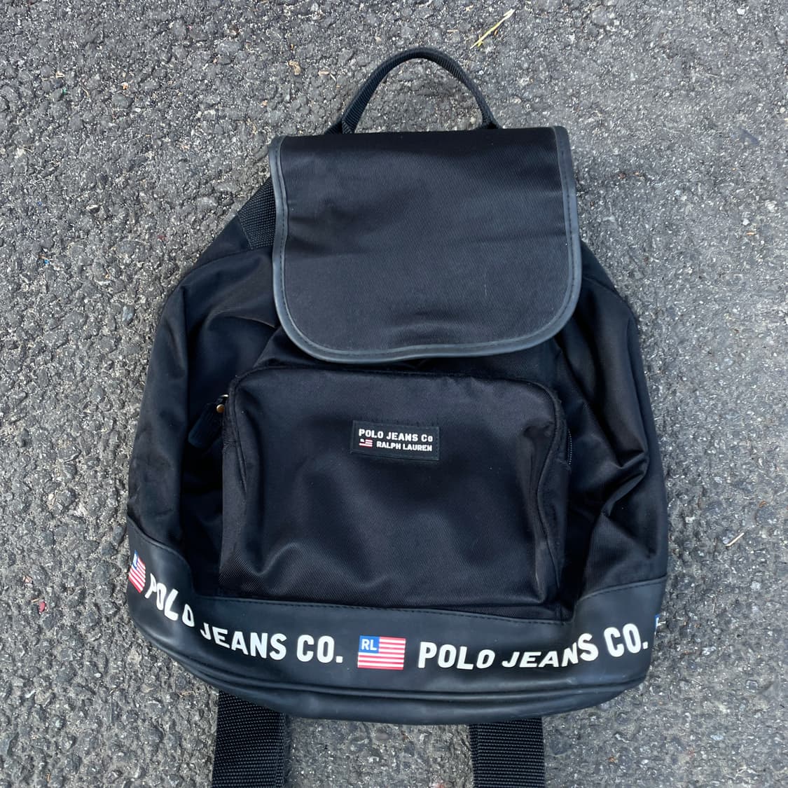 90s 폴로 성조기 복조리 미니 백팩 올드스쿨 가방  상품이미지1