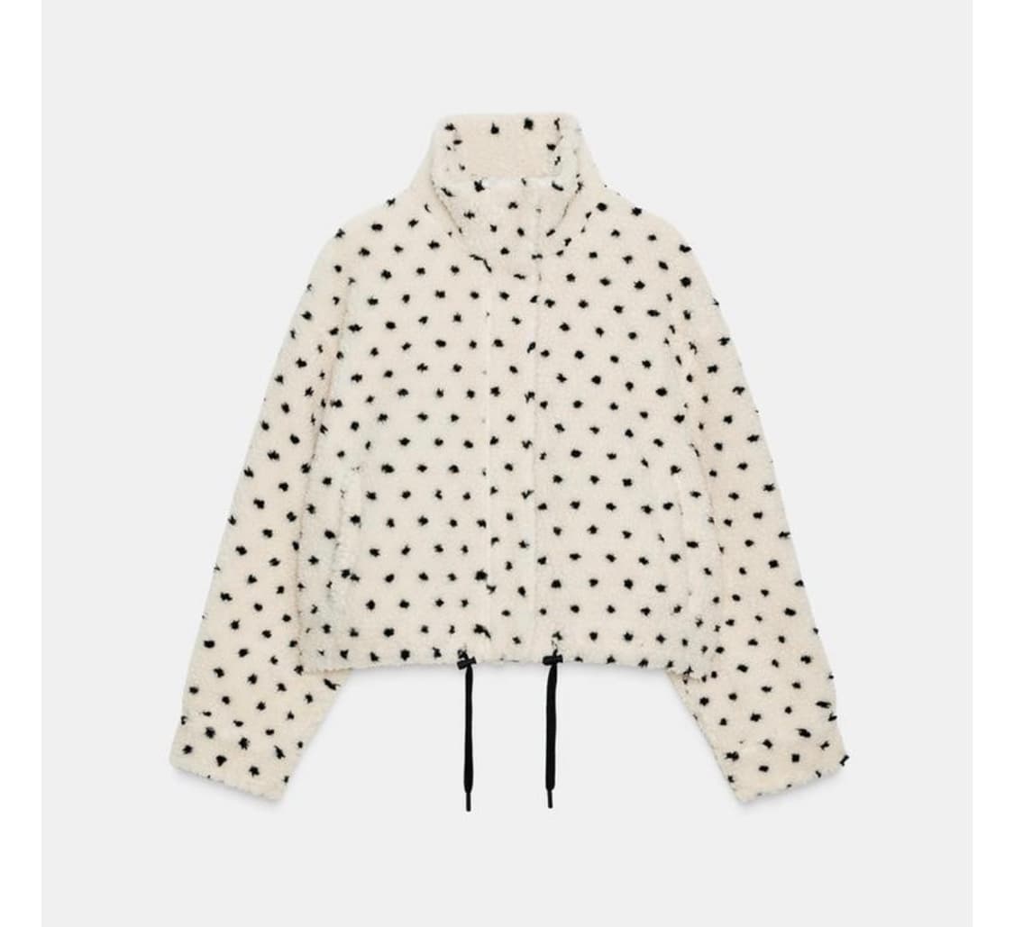 자라 도트 시어링 뽀글이 자켓 S 상품이미지2