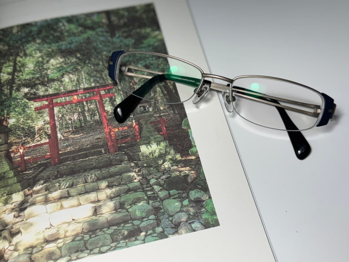 마수나가 재팬 메이드 반무테 티타늄 안경 0025 상품이미지1