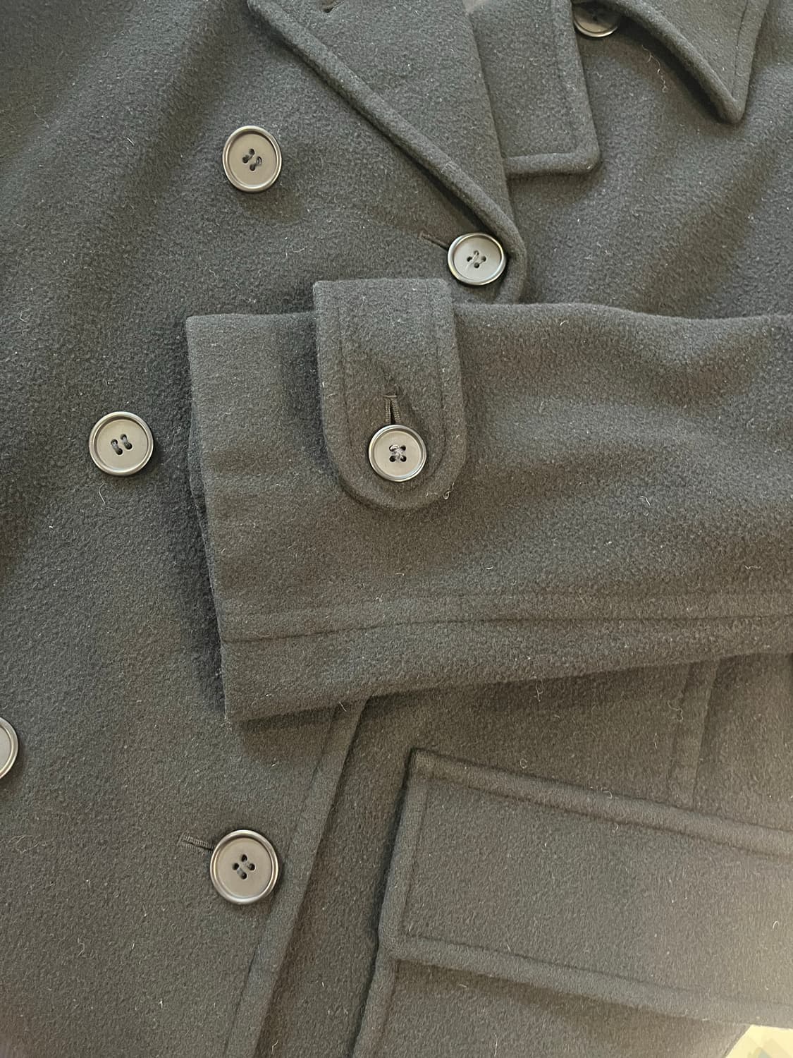 일본빈티지 블랙 피코트입니다 상품이미지3