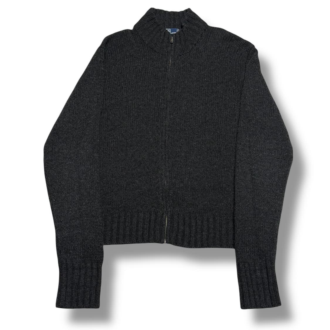 Polo Ralph Lauren 100% 램스울  차콜그레이 니트 집업 상품이미지1