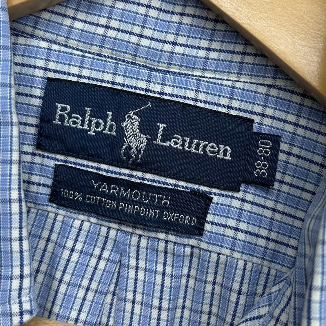 랄프로렌 블루 체크무늬 셔츠 L 상품이미지5