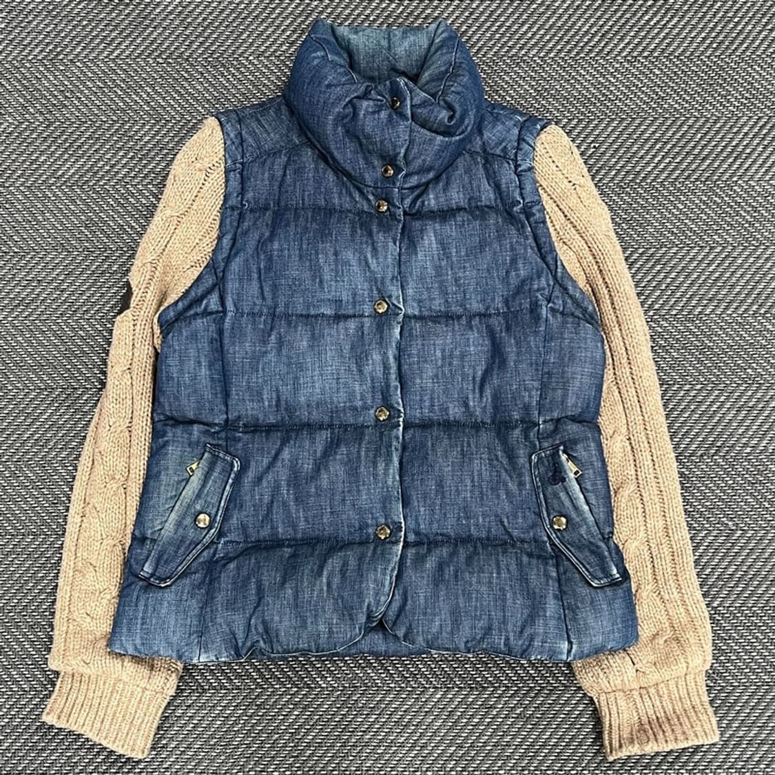 빈폴 니트 슬리브 데님 패딩 v1167  상품이미지1