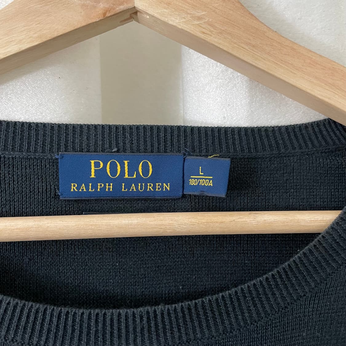 폴로 블랙 라운드넥 니트 상품이미지5