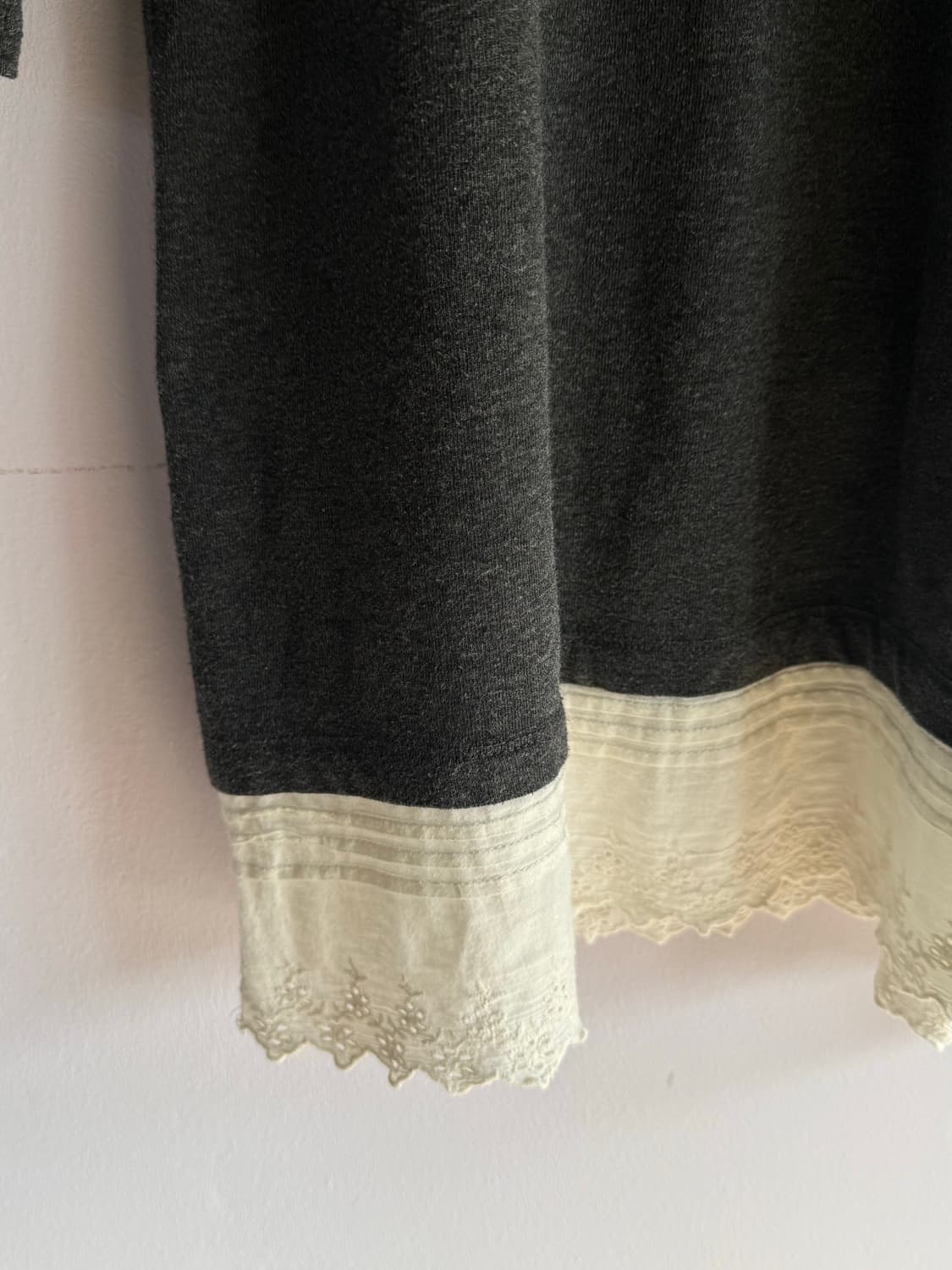 일본빈티지 차콜 레이스 롱슬리브 , 원피스, 코튼원피스 상품이미지8