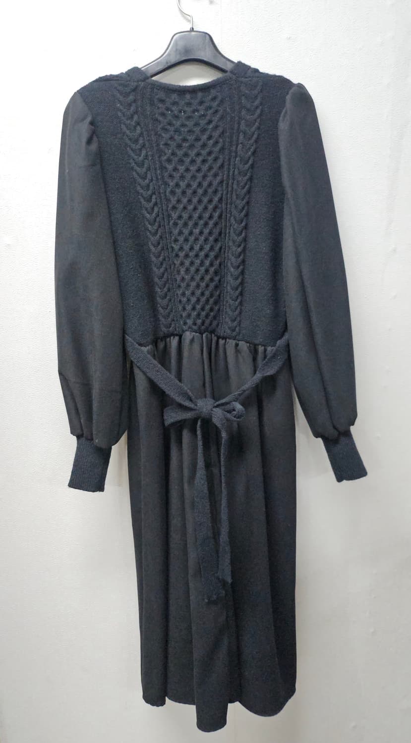 볼륨소매 니트 배색 원피스 M 상품이미지3