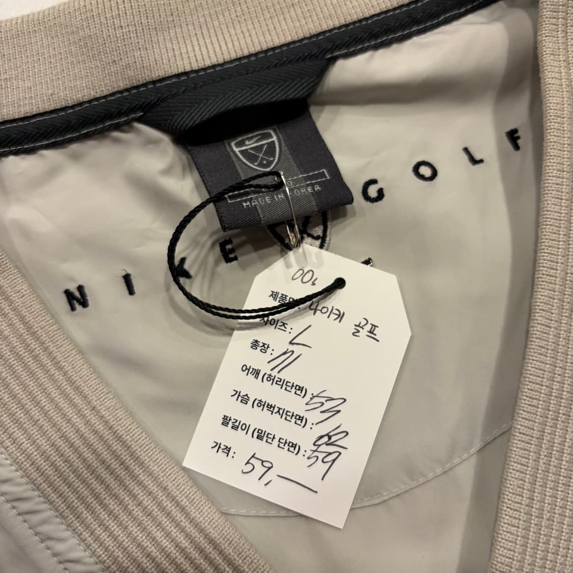 [L] 나이키 골프 V넥 나일론 웜업 바람막이 맨투맨 C903 상품이미지4