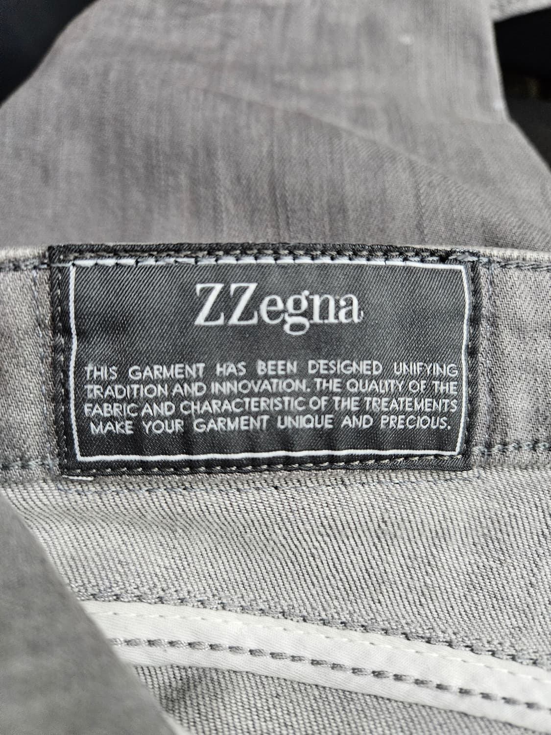 지 제냐 그레이 남성 슬림핏 허리 32 데님팬츠  상품이미지3