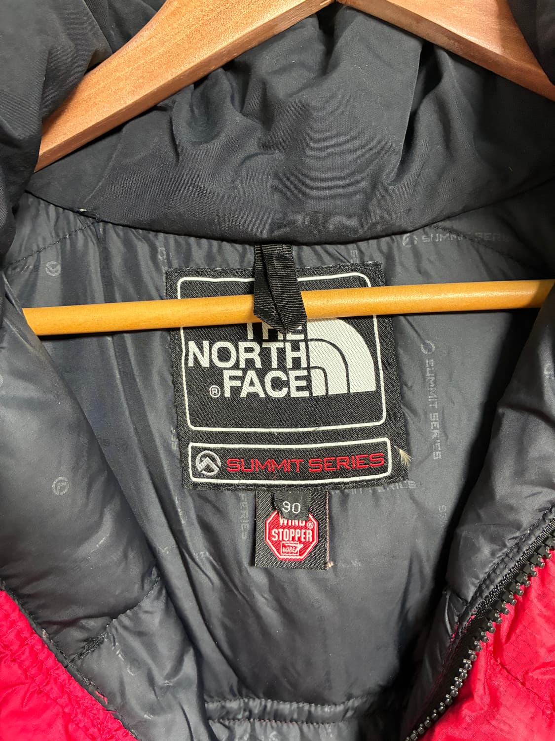 빈티지 노스페이스 700 서밋시리즈 드롭 패딩 레드 S 상품이미지3