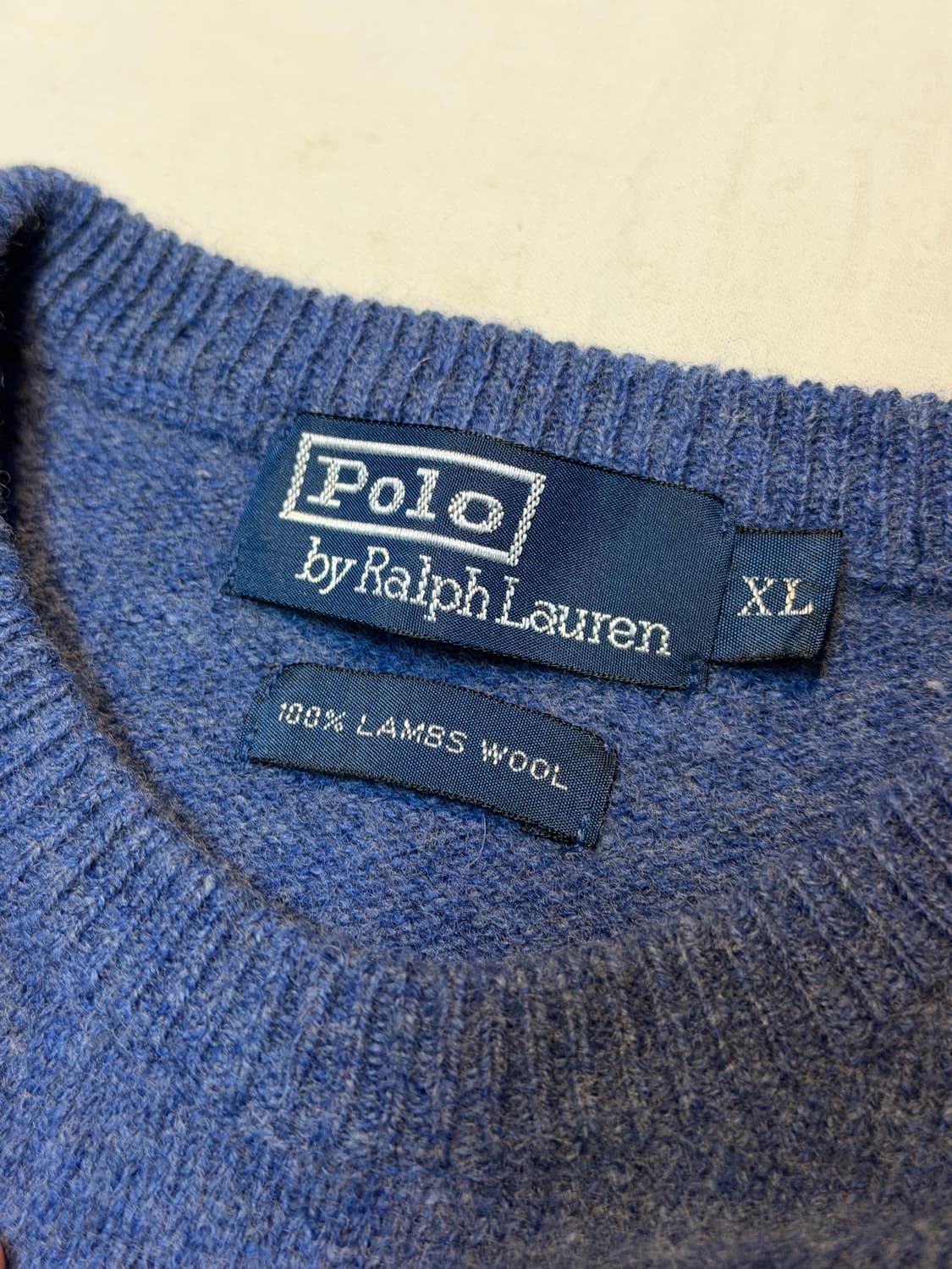 폴로 랄프로렌 라운드넥 울 니트 코발트 블루 상품이미지3
