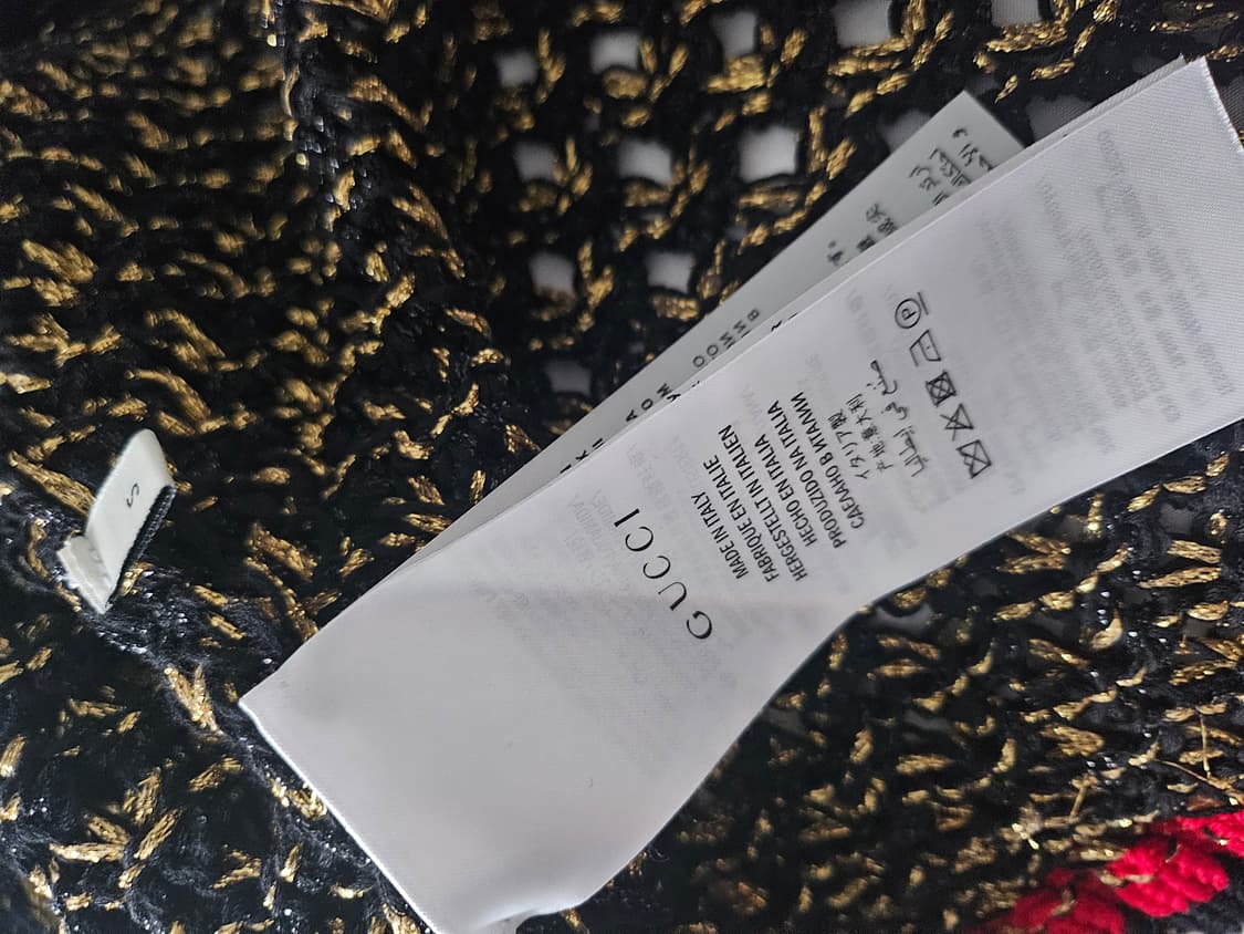 구찌 골드 루렉스 트위드 니트 가디건 s 상품이미지3