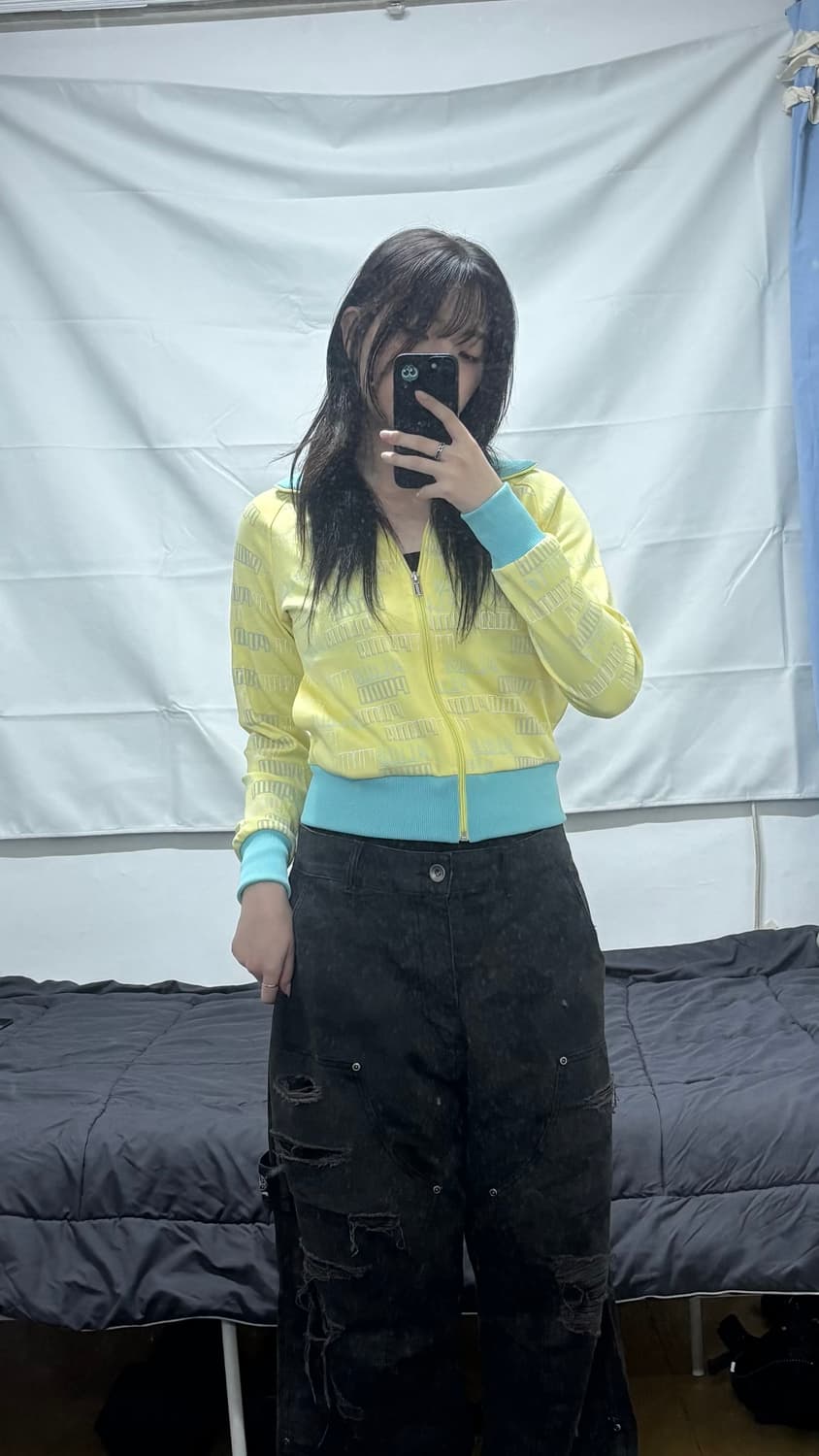 퓨마 배색 레터링 로고 저지 상품이미지1