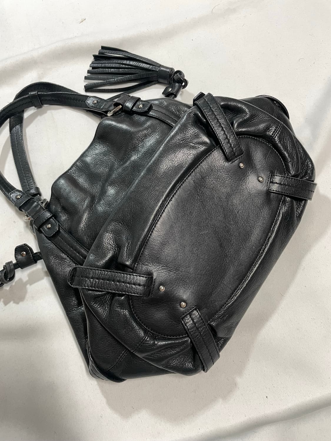 발리 y2k 모터사이클 레더 벨트백 상품이미지7