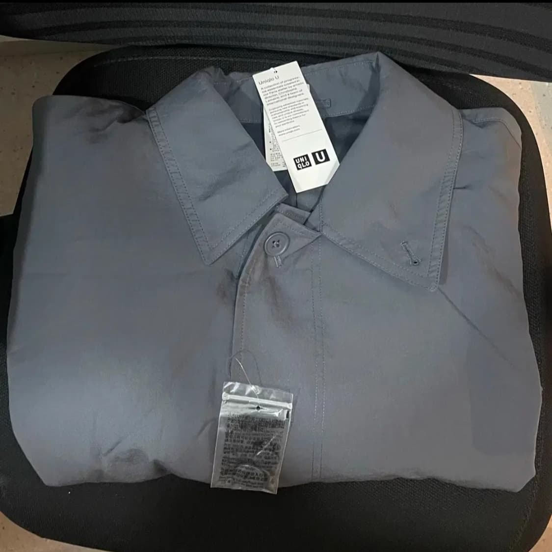 유니클로U/ 오버사이즈 싱글브레스트 코트 그레이/ XXL 상품이미지5