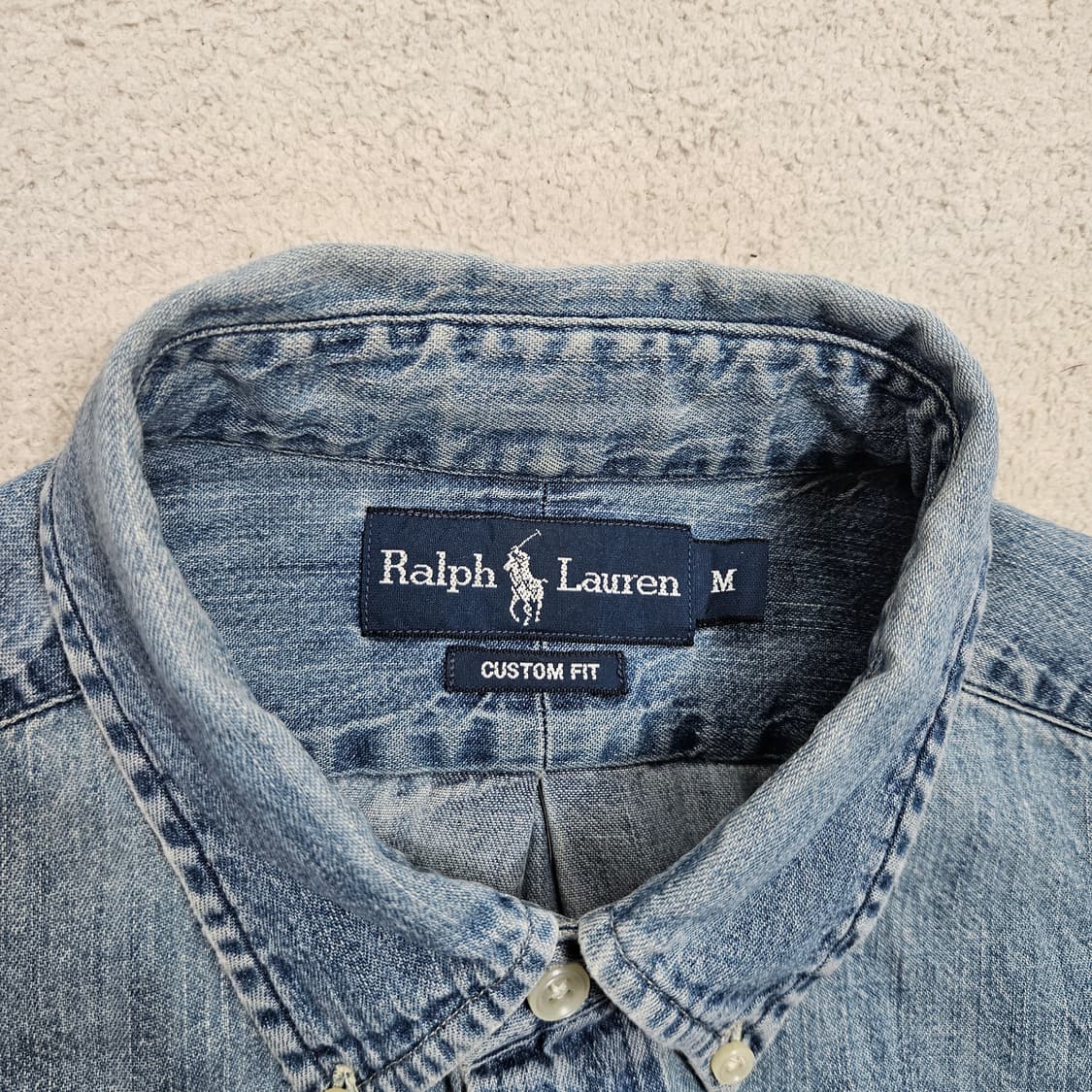 폴로 랄프 로렌 샴브레이 셔츠 M 커스텀핏 상품이미지4