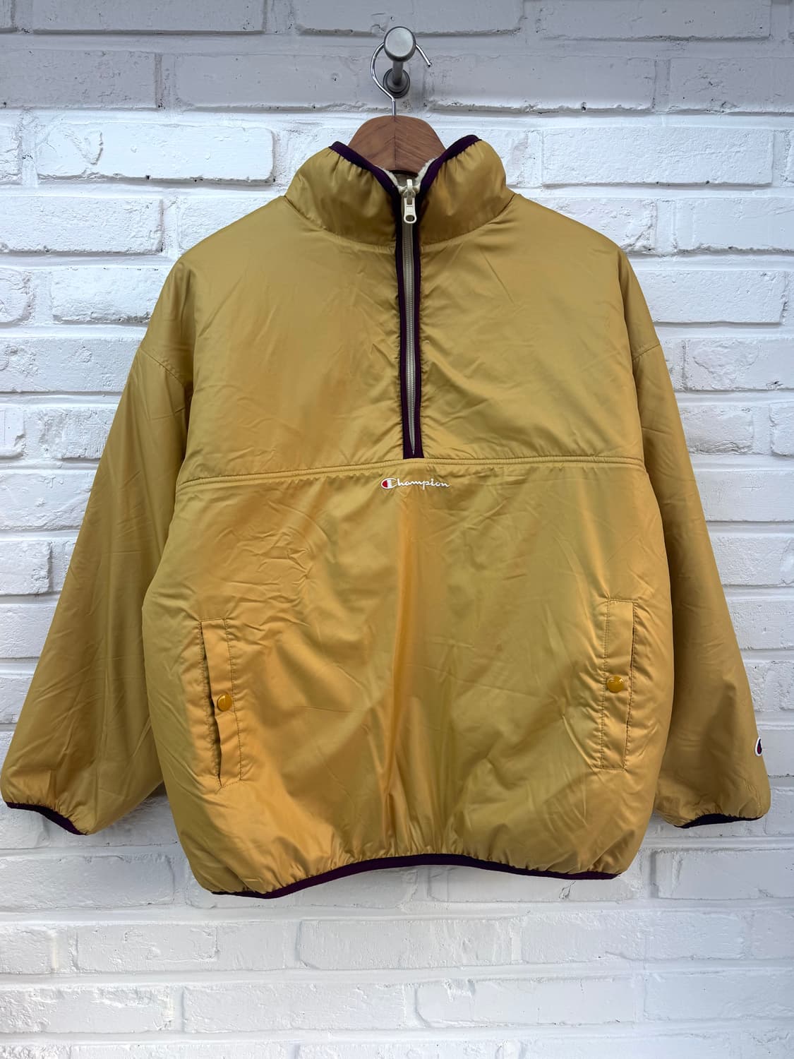 챔피온 아이보리 옐로우 리버시블 후리스  상품이미지4