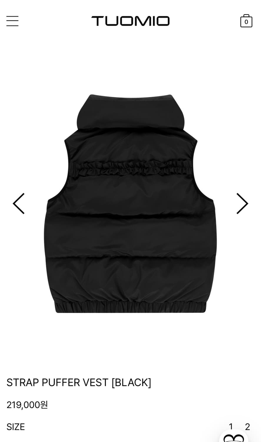뚜오미오 패딩 조끼 블랙 (2 size) 상품이미지2