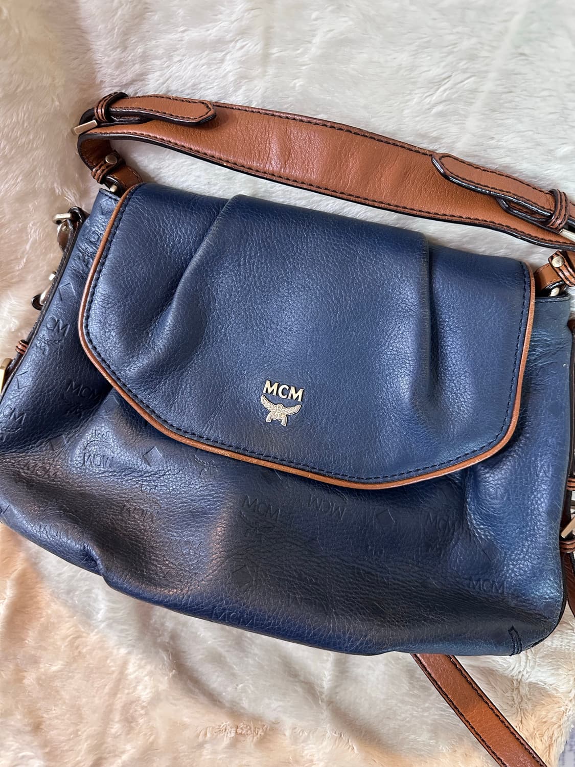 MCM 빈티지 블루 숄더백 / 감성템 / 희귀컬러 상품이미지1