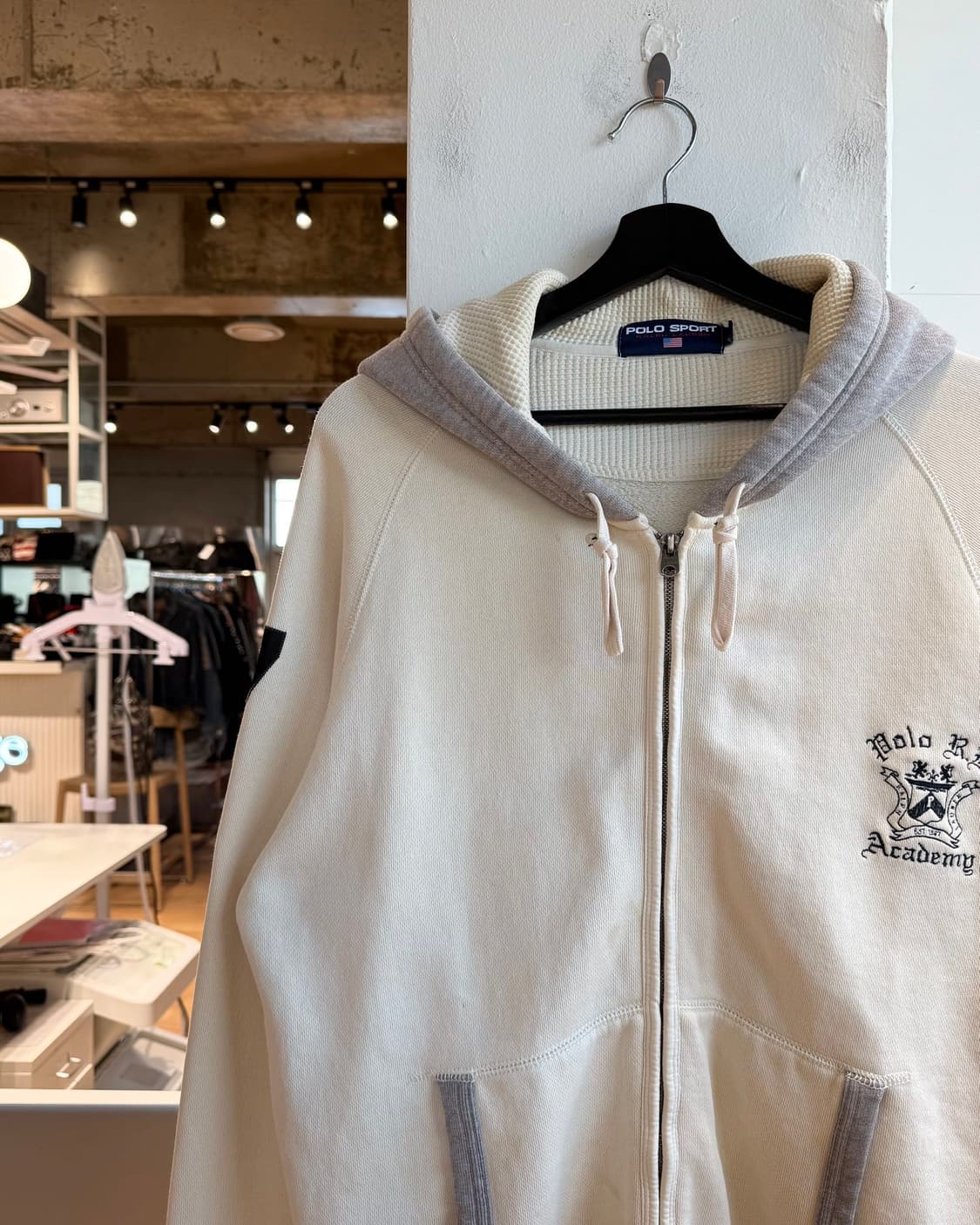 폴로 스포츠 크림 자수 후드집업  상품이미지4