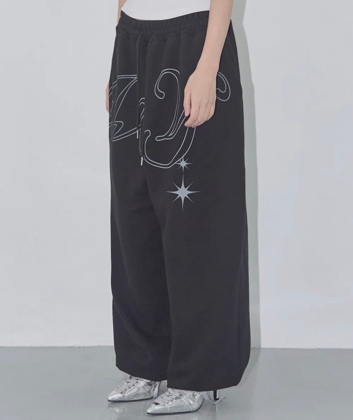 팬시클럽 엔젤 빈티지 스웻 팬츠 블랙 상품이미지3