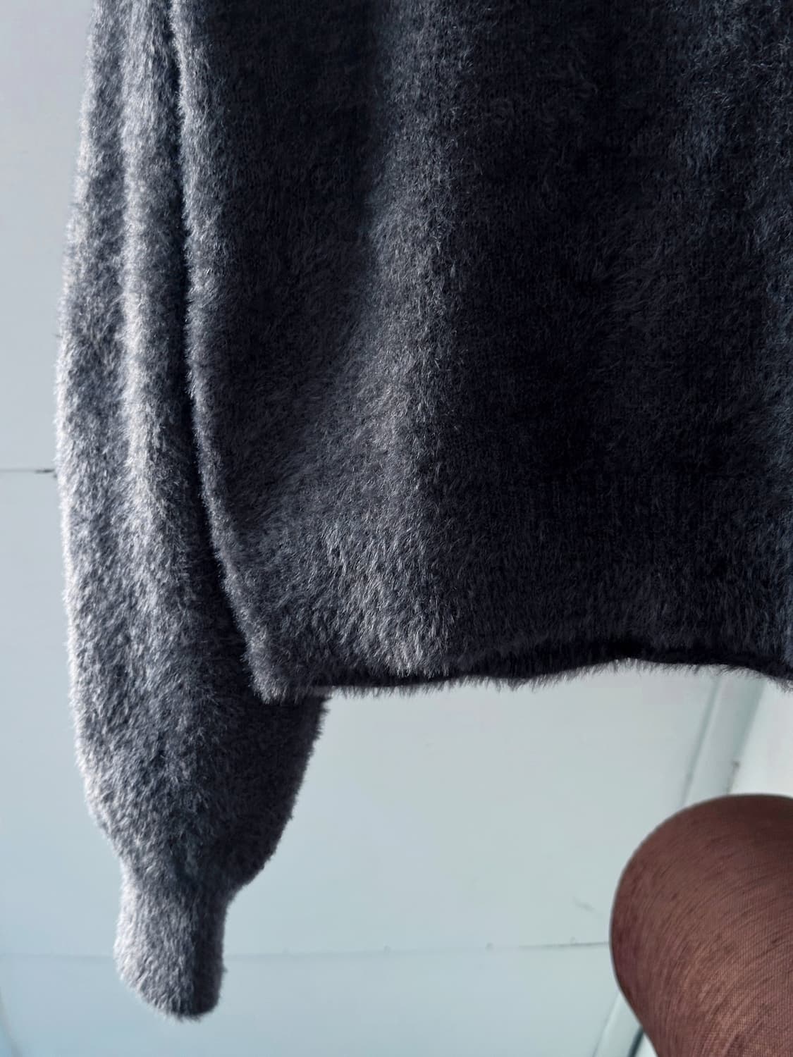 Brushed fabric cropped knit P/O 상품이미지3