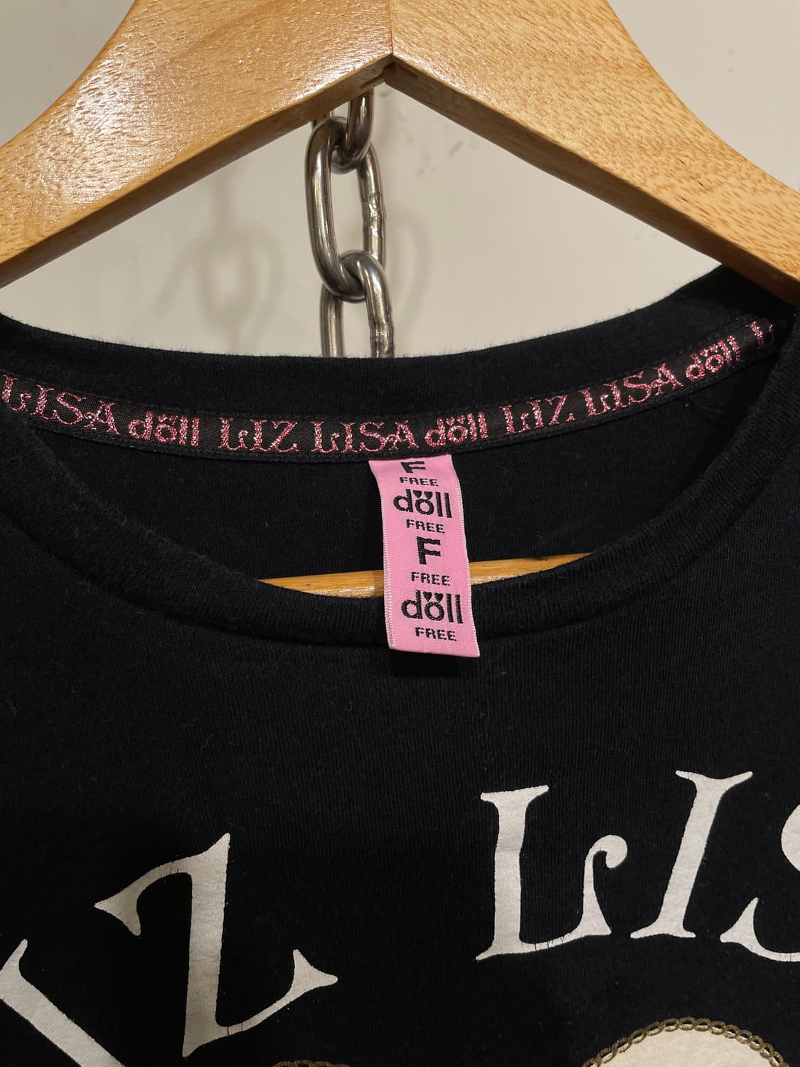 liz lisa doll 리즈리사돌 글리터 토끼 블랙 티셔츠 갸루 키치 상품이미지6