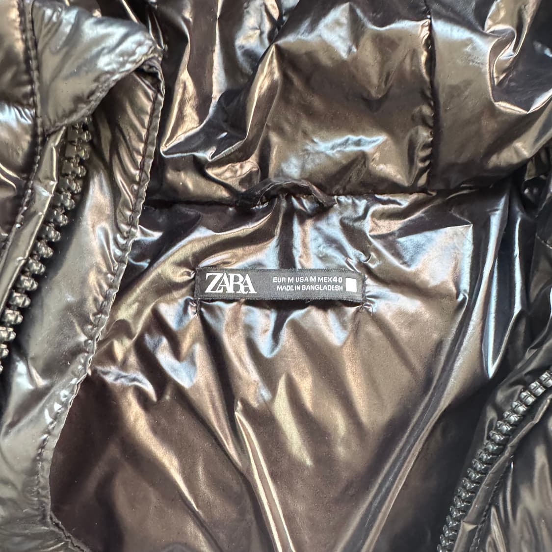 M) 자라 유광 패딩 상품이미지3