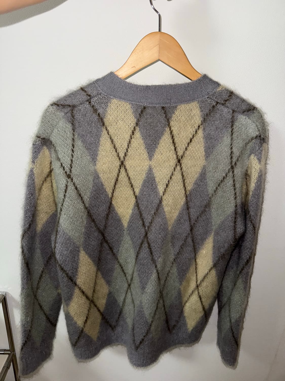 Grove 라벤더 아가일 니트 가디건 상품이미지3