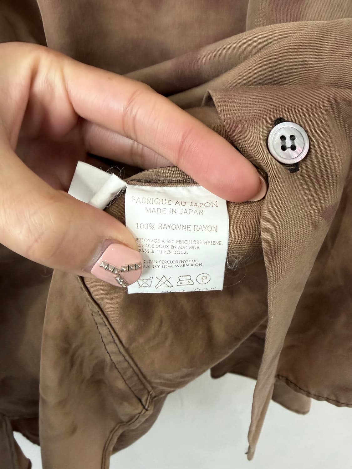 요지 야마모토 블리치드 레이온 셔츠 상품이미지5