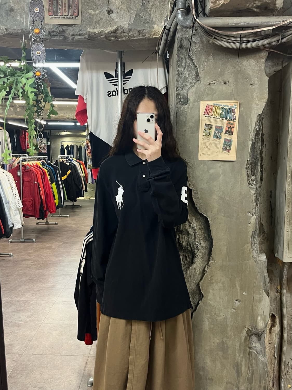 폴로 랄프로렌 빅포니 긴팔 카라티 블랙 L #csz1764 상품이미지2