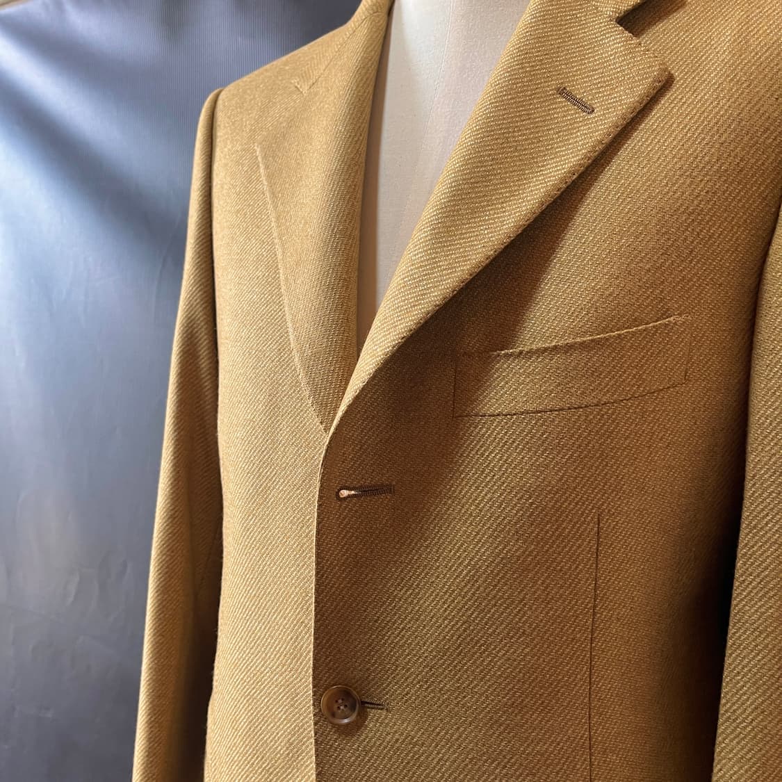 XL) 90s Caruso Made 폴 스튜어트, 핸드메이드 테일러드 자 상품이미지5