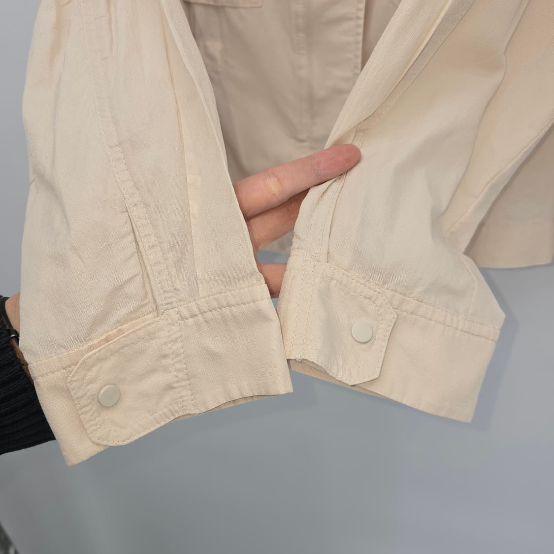 Sisley 아이보리 크롭 야상 자켓 상품이미지6