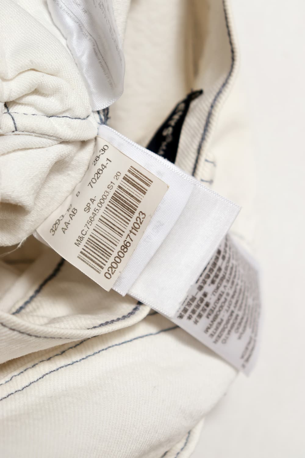 LEVIS BLUE LABEL COLUMN 화이트 데님 size 29 상품이미지8