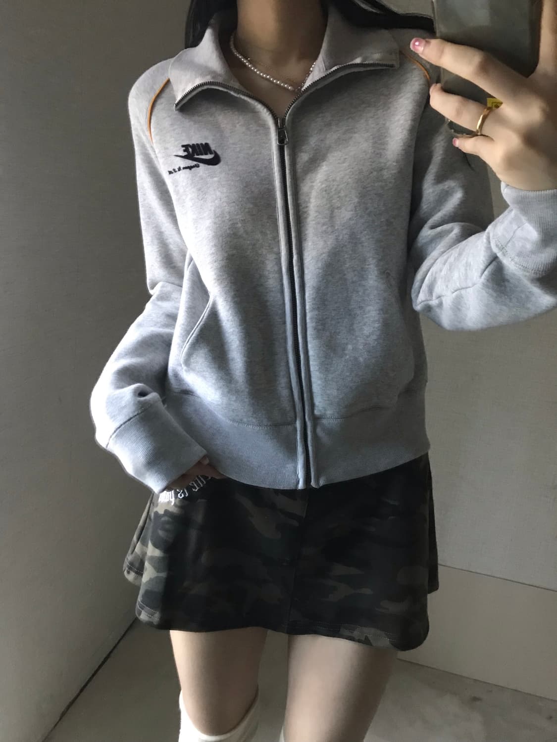나이키 그레이 스웻 집업 상품이미지2