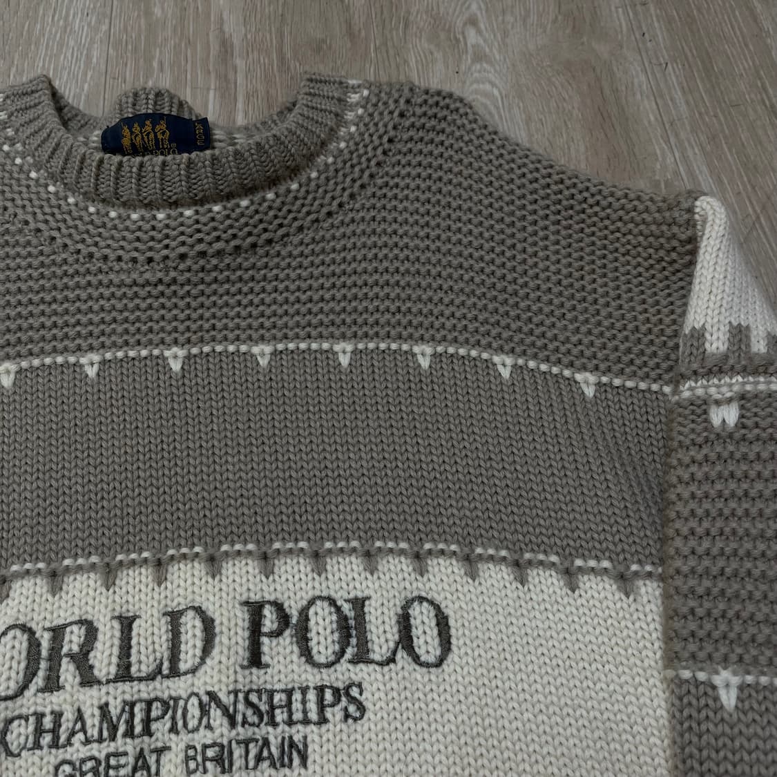 월드 폴로 챔피온쉽 패턴 니트 L/100 상품이미지3