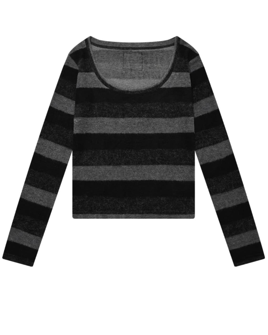 큐리티 C STRIPE BASIC T-SHIRT_BLACK 상품이미지3