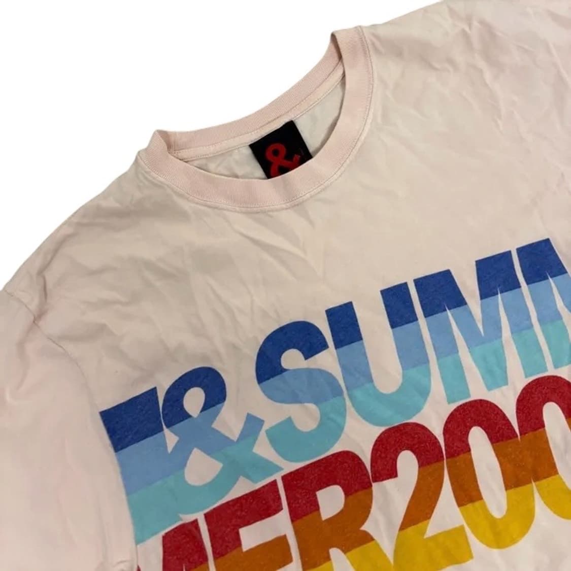 2004ss 돌체앤가바나 핑크 그래픽 티셔츠 (M) 상품이미지3