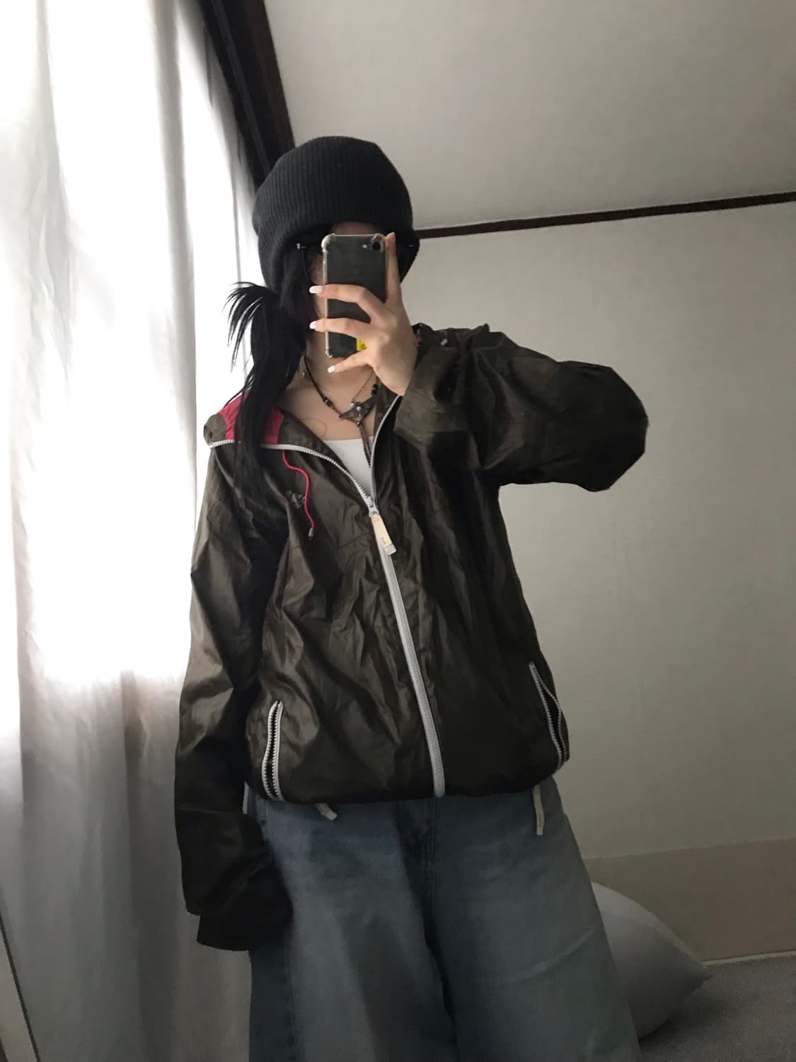 아디다스 브라운 윈드브레이커 상품이미지4