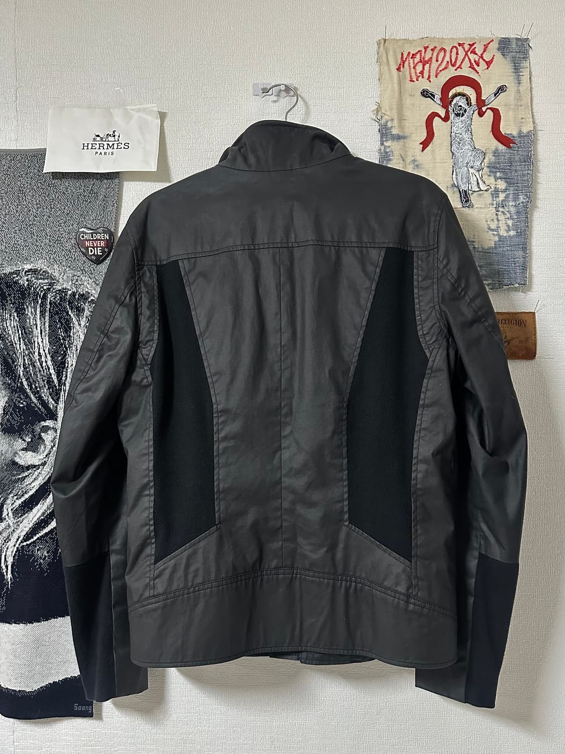 코데즈컴바인 사선집업 코티드 패널 자켓 상품이미지3