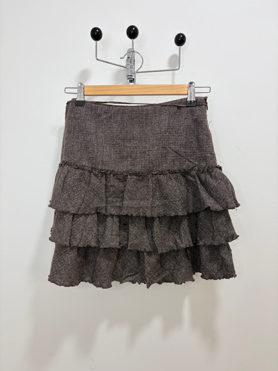 갸루 초코브라운 폼폼이 캉캉 스커트 치마 상품이미지4