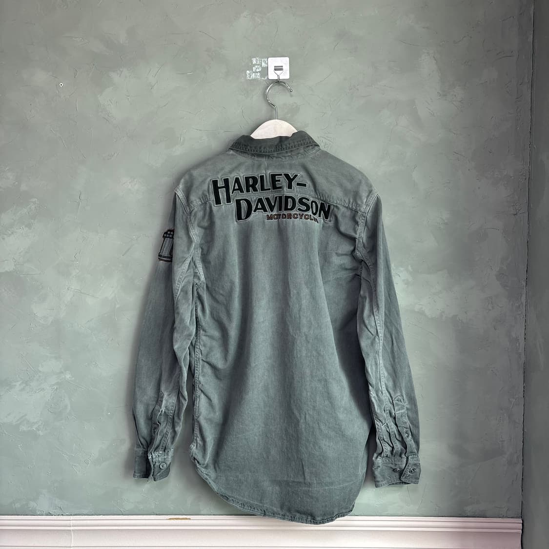 할리 데이비슨 워싱 데님 셔츠 상품이미지5