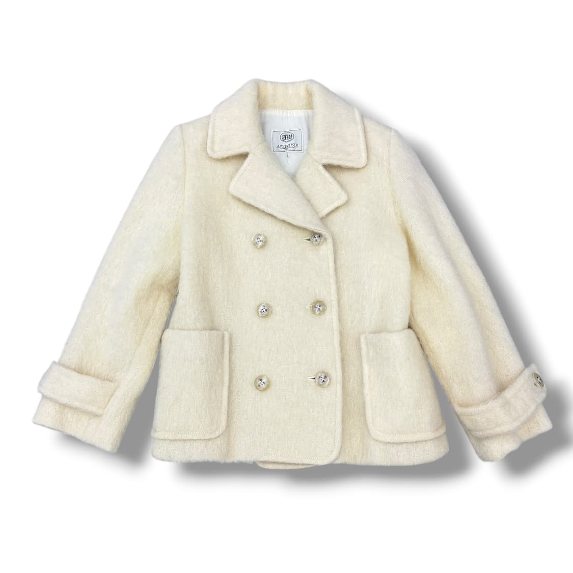 JPN 크림화이트 더블버튼 울 숏코트  상품이미지1