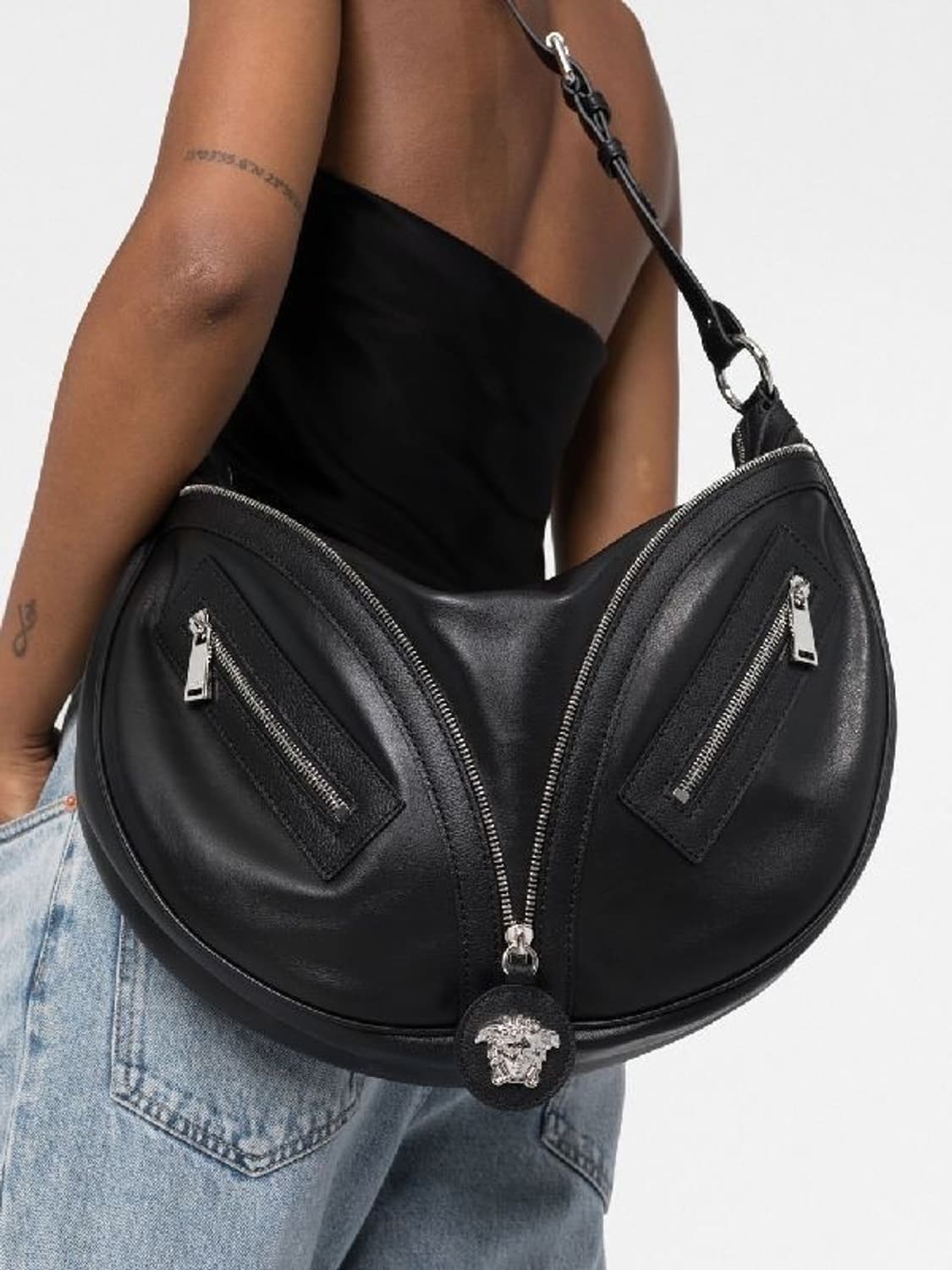 베르사체 메두사 로고 지버 리피트 호보백 빅사이즈 상품이미지6