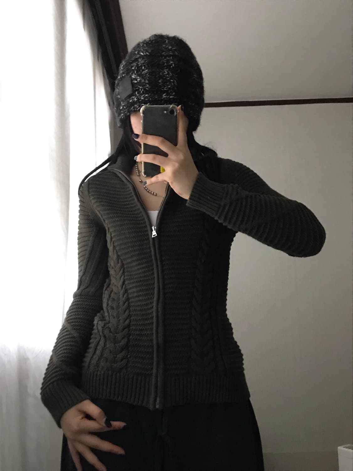 갭 카키 니트집업 상품이미지5