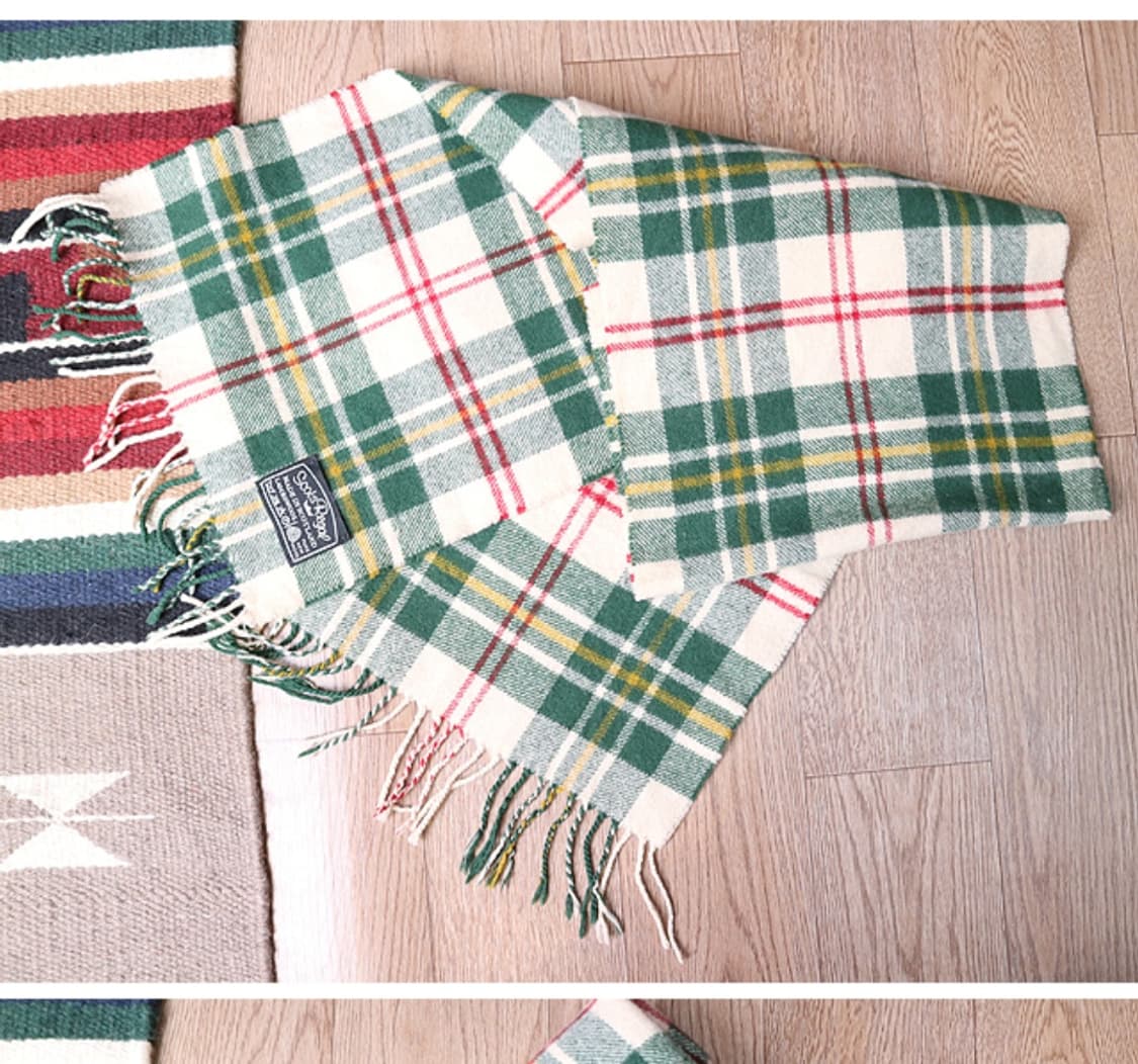 스코틀랜드 메이드 scots regal 울100% 빈티지 체크 머플러   상품이미지2
