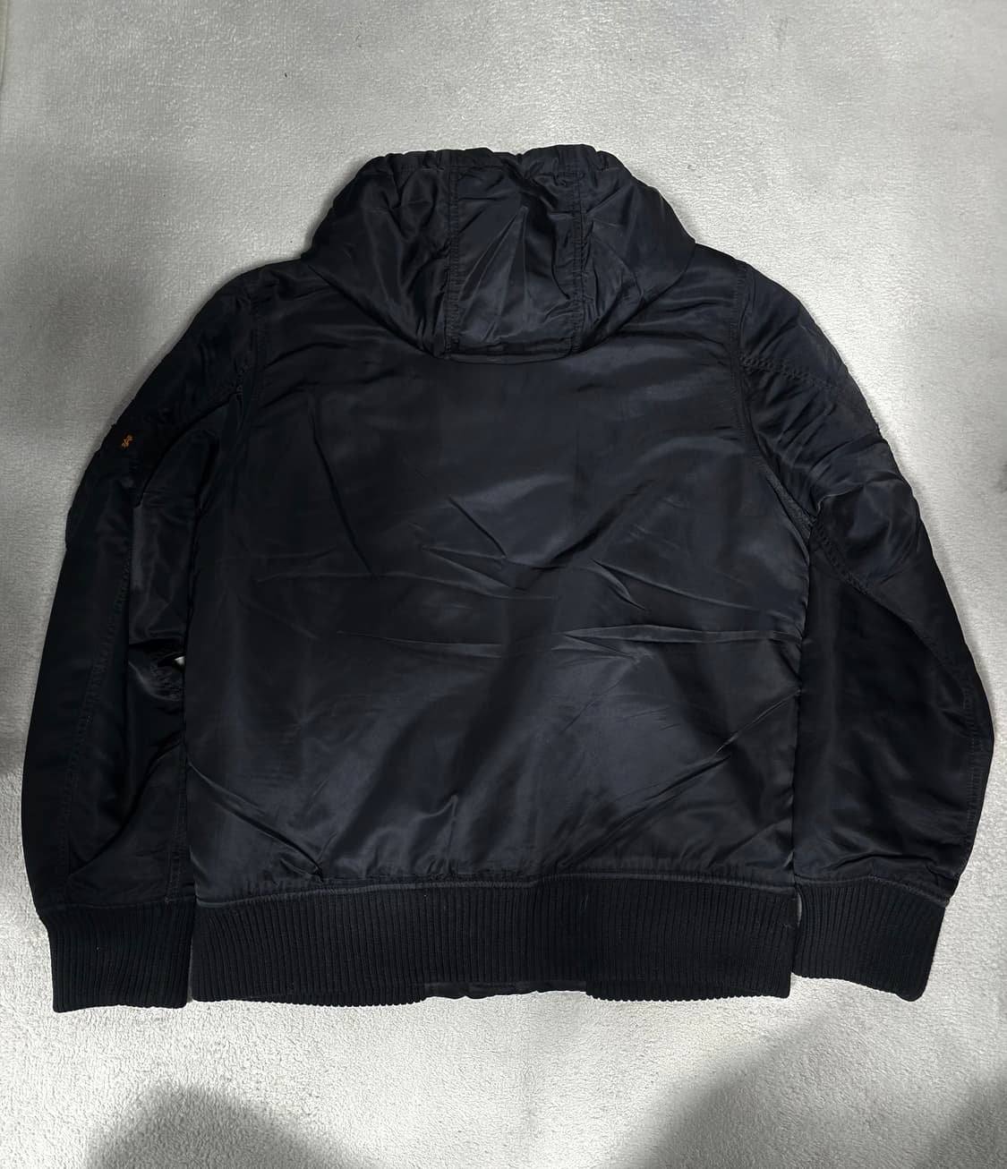 알파인더스트리 후드 MA-1 블랙 봄버 자켓 XL사이즈 상품이미지8