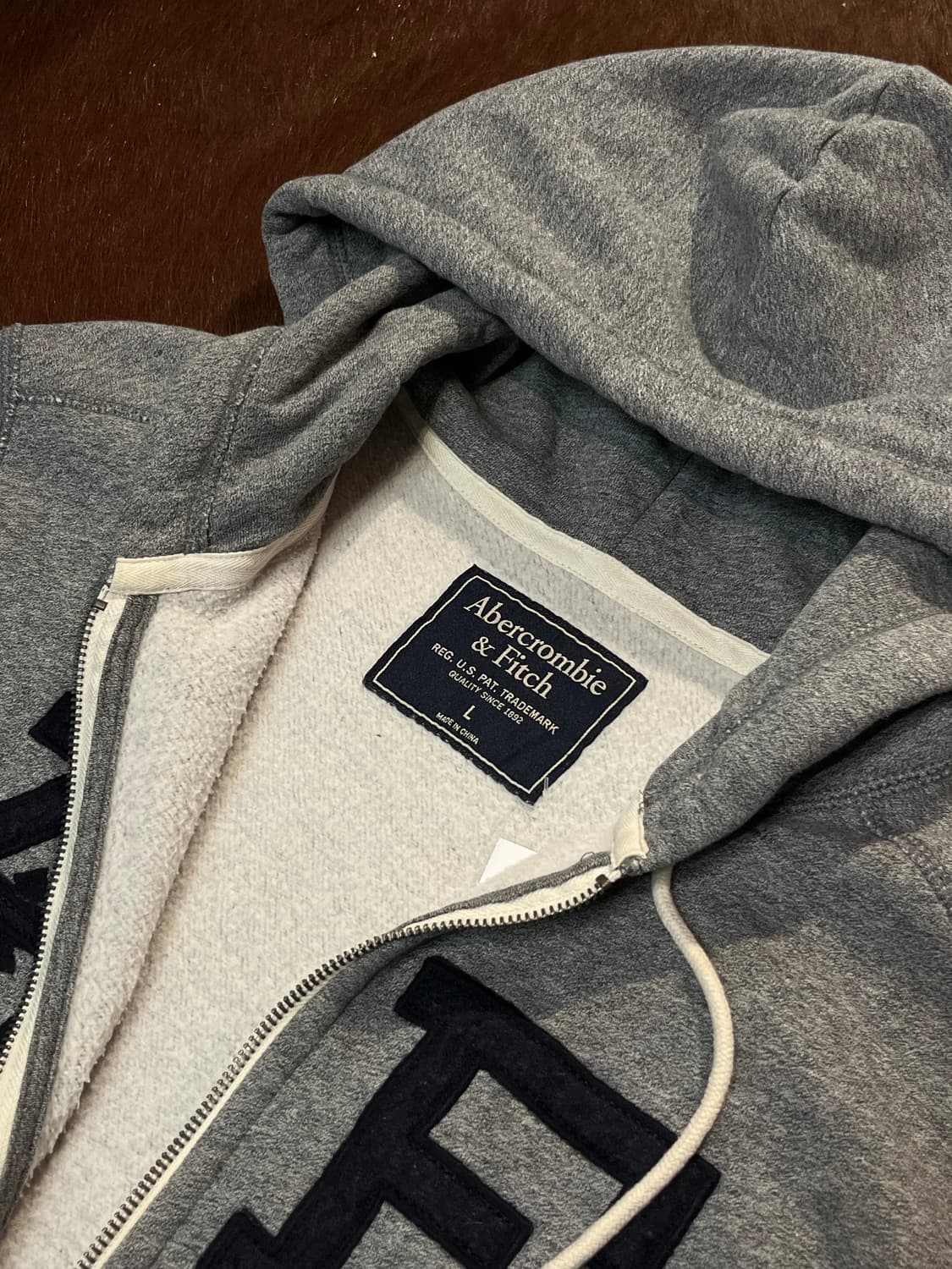 아베크롬비 로고 후드집업 상품이미지5