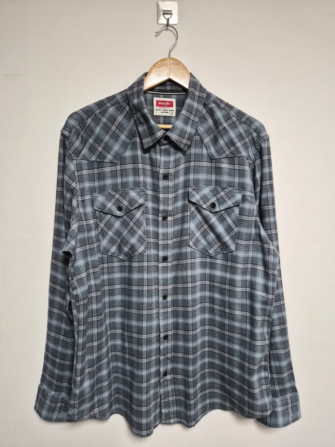 랭글러Wrangler 체크 웨스턴 셔츠 L사이즈 - S336 상품이미지1